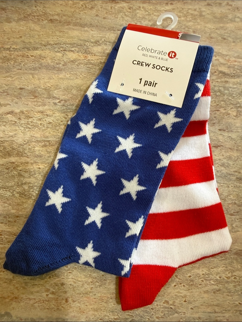 NEW American Flag Crew Socks